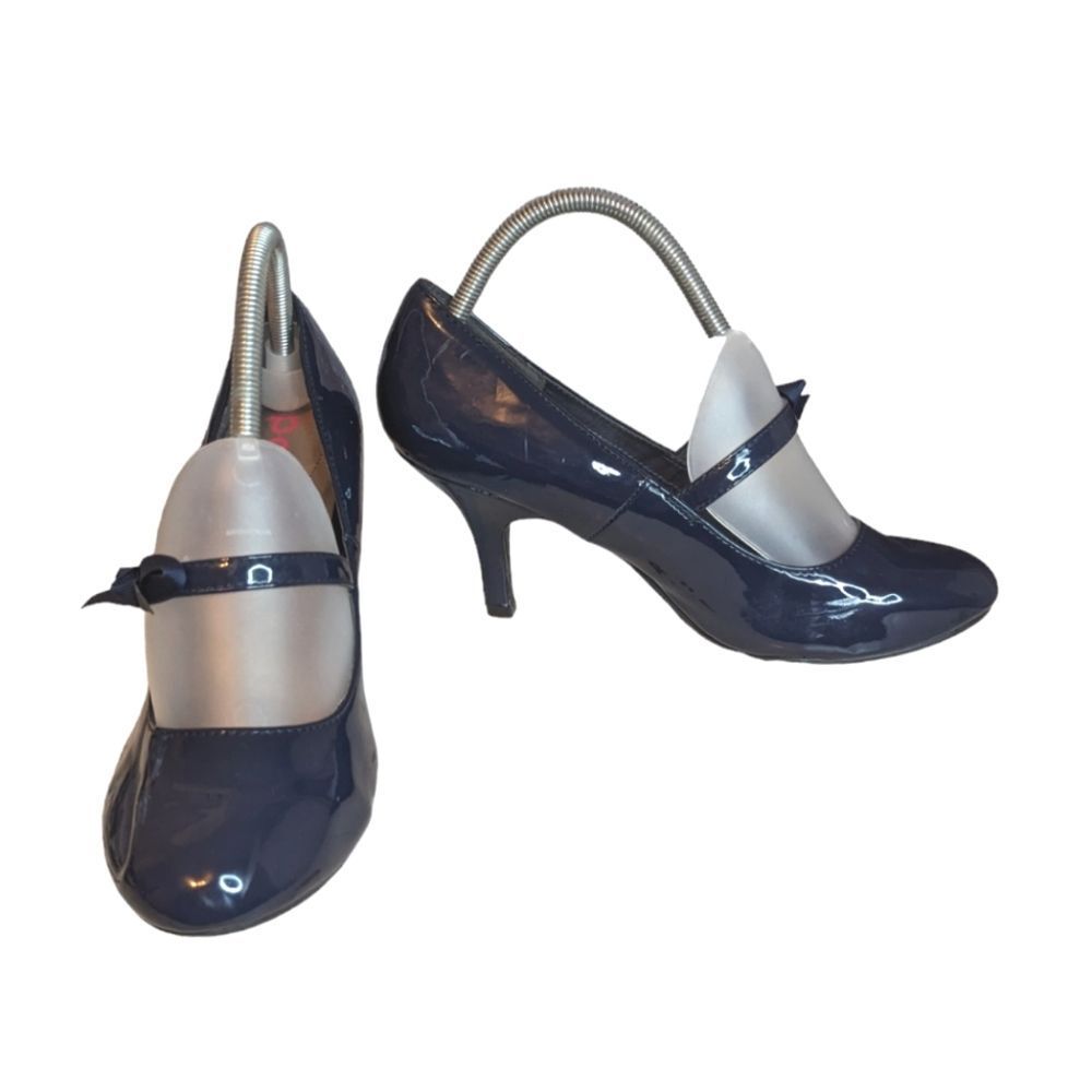 POP Comfort Navy Patent Mary Jane Heels Sz.11